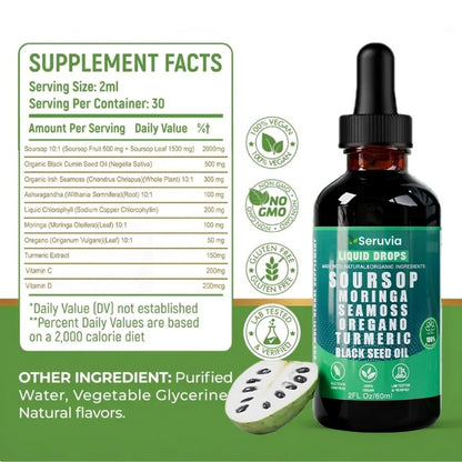 100% Organic 10-in-1 Soursop | Extract Drops