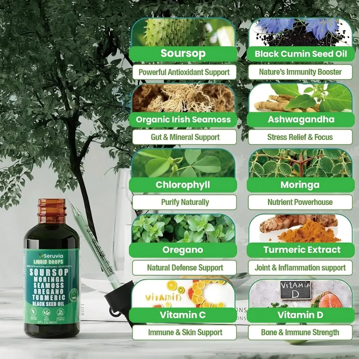 100% Organic 10-in-1 Soursop | Extract Drops