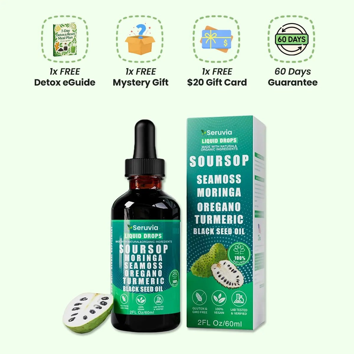 100% Organic 10-in-1 Soursop | Extract Drops
